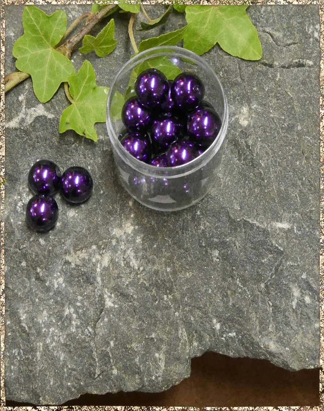 Perlen violett 12 mm